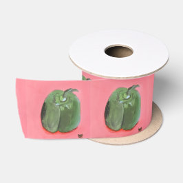 Groene Paprika Satijnen Lint
