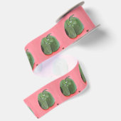 Groene Paprika Satijnen Lint (Achterkant)
