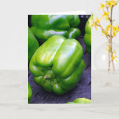 Groene paprika's kaart (Gele Bloem)