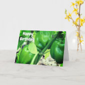 Groene paprika's op de Natuur van de wijnstok Kaart (Gele Bloem)