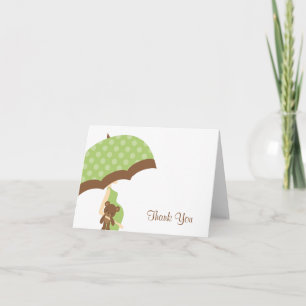 Groene paraplu briefkaarten