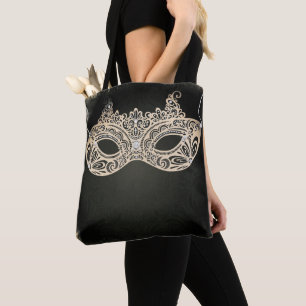 Groene Parel Maskerade Masker Kostuum Feest Antiek Tote Bag