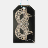 Groene parel-maskerade masker zoete 16 feestje vin cadeaulabel (Voorkant)