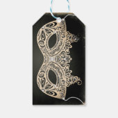 Groene parel-maskerade masker zoete 16 feestje vin cadeaulabel (Achterkant)