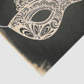 Groene Parel Masquerade Masker Elegant Feest Tissuepapier (Detail)