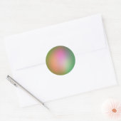 Groene Parel Ronde Sticker (Envelop)