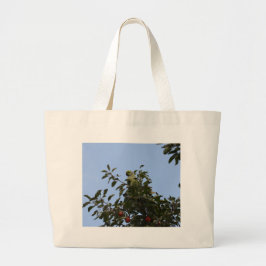 Groene parkiet grote tote bag