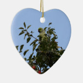 Groene parkiet keramisch ornament (Rechts)