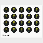 Groene parkiet parkieten Budgie Bird Ronde Sticker (Vel)