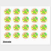 Groene Parkiet Stickers (Vel)
