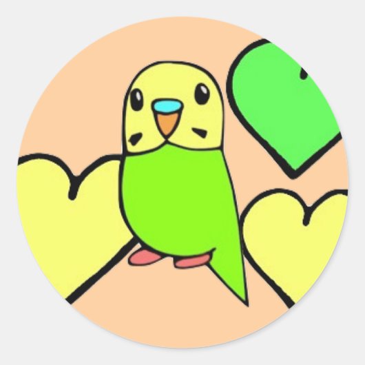 Groene Parkiet Stickers (Voorkant)