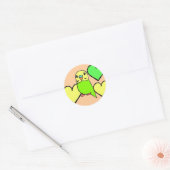 Groene Parkiet Stickers (Envelop)