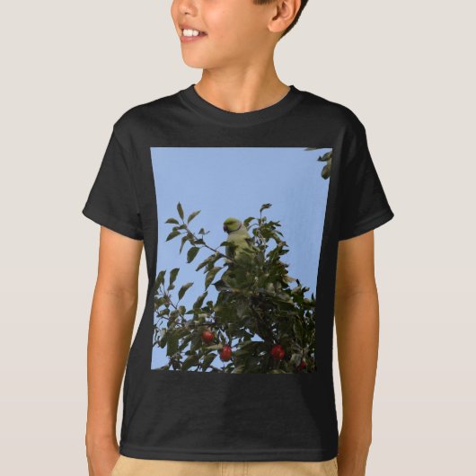 Groene parkiet t-shirt (Voorkant)