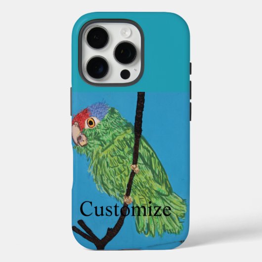 groene parrot iphone case (Achterkant)