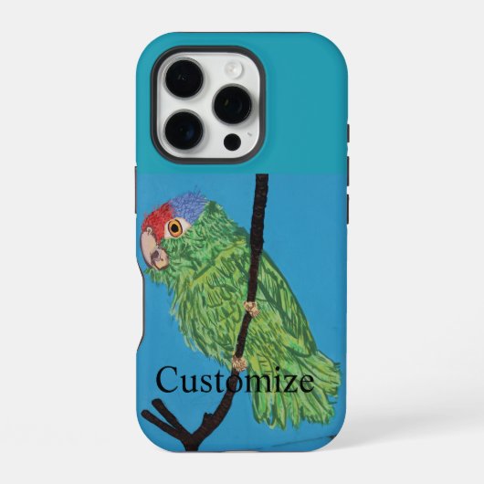 groene parrot iphone case hoesje (Achterkant)