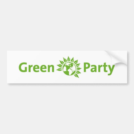 Groene Partij Bumpersticker (Voorkant)