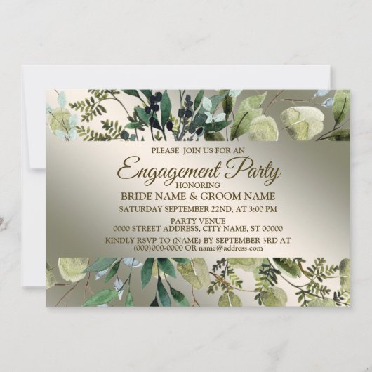 Groene partij laat Golden Bronze Kaart (Voorkant)