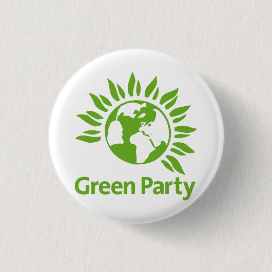 Groene Partij Ronde Button 3,2 Cm (Voorkant)