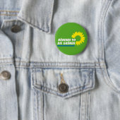 Groene Partij van Duitsland Ronde Button 5,7 Cm (In situ)