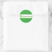 Groene Partij Verenigd Koninkrijk Logo Ronde Sticker (Tas)