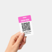 Groene pas vaccinatiecertificaat PVC roze Badge (Handheld)