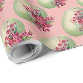 Groene Pasen Eieren op Roze Inpakpapier (Rol Hoek)