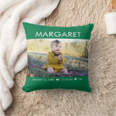 Groene Pasgeboren Baby Foto Keepsake Kussen (Deken)