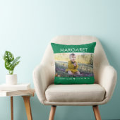 Groene Pasgeboren Baby Foto Keepsake Kussen (Stoel)