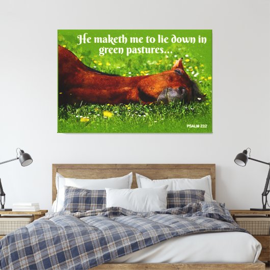 Groene pasta canvas afdruk (Insitu (Slaapkamer))