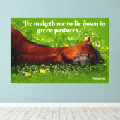 Groene pasta canvas afdruk (Insitu (Houten vloer))