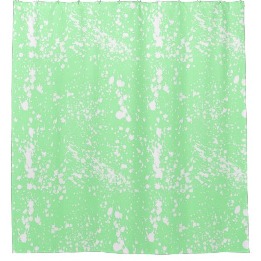 Groene pastaafsplatter douchegordijn (Voorkant)