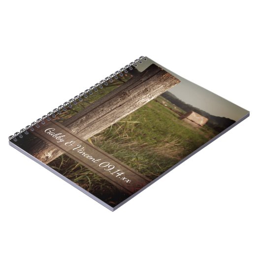 Groene pasteien Boerderij Ranch Wedding Notitieboek (Linkerzijde)