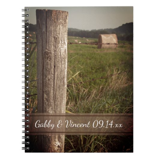 Groene pasteien Boerderij Ranch Wedding Notitieboek (Voorkant)