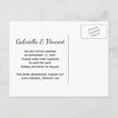 Groene pasteien Landbruidsbruiloft Opslaan Datum Aankondigingskaart (Achterkant)