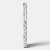 Groene Pastel Bloementegels Case-Mate iPhone Case (Achterkant / Links)