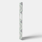 Groene Pastel Bloementegels Case-Mate iPhone Case (Achterkant / Rechts)