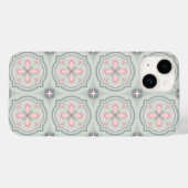 Groene Pastel Bloementegels Case-Mate iPhone Case (Achterkant (horizontaal))