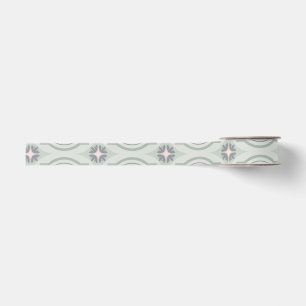 Groene Pastel Bloementegels Grosgrain Lint