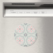 Groene Pastel Bloementegels Magneet (Insitu (Vaatwasser))