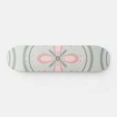 Groene Pastel Bloementegels Persoonlijk Skateboard (Horizontaal)