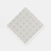 Groene Pastel Bloementegels Servet (Hoek)