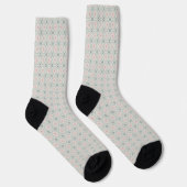 Groene Pastel Bloementegels Sokken (Rechts)