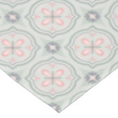 Groene Pastel Bloementegels Tafelkleed (Gekanteld)
