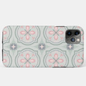 Groene Pastel Bloemtegels Case-Mate iPhone Case (Achterkant (horizontaal))