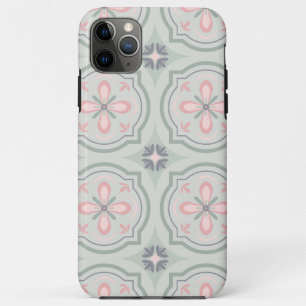 Groene Pastel Bloemtegels Case-Mate iPhone Case