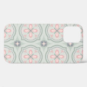 Groene Pastel Bloemtegels Case-Mate iPhone Case (Achterkant (horizontaal))