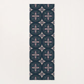 Groene Pastel Bloemtegels Yogamat (Achterkant)