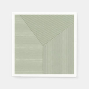 Groene pastel, dunne lijnen op lichtgroen. servet