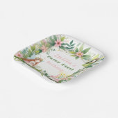 Groene Pastel Fairy Eerste Verjaardag - Papieren Bordje (Gebogen)