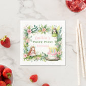 Groene Pastel Fairy Eerste Verjaardag - Servet (Insitu)